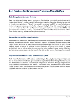 Approaches to Ransomware Protection with NetApp Monitoring | PDF