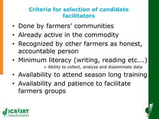 Innovative and successful Farmer Field Schools (FFS) experiences in Mali