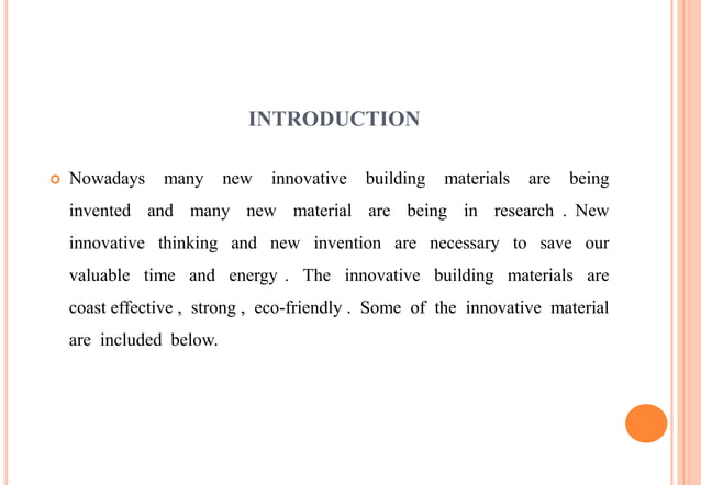 Innovative Building Material PPT innovative-building-material-ppt