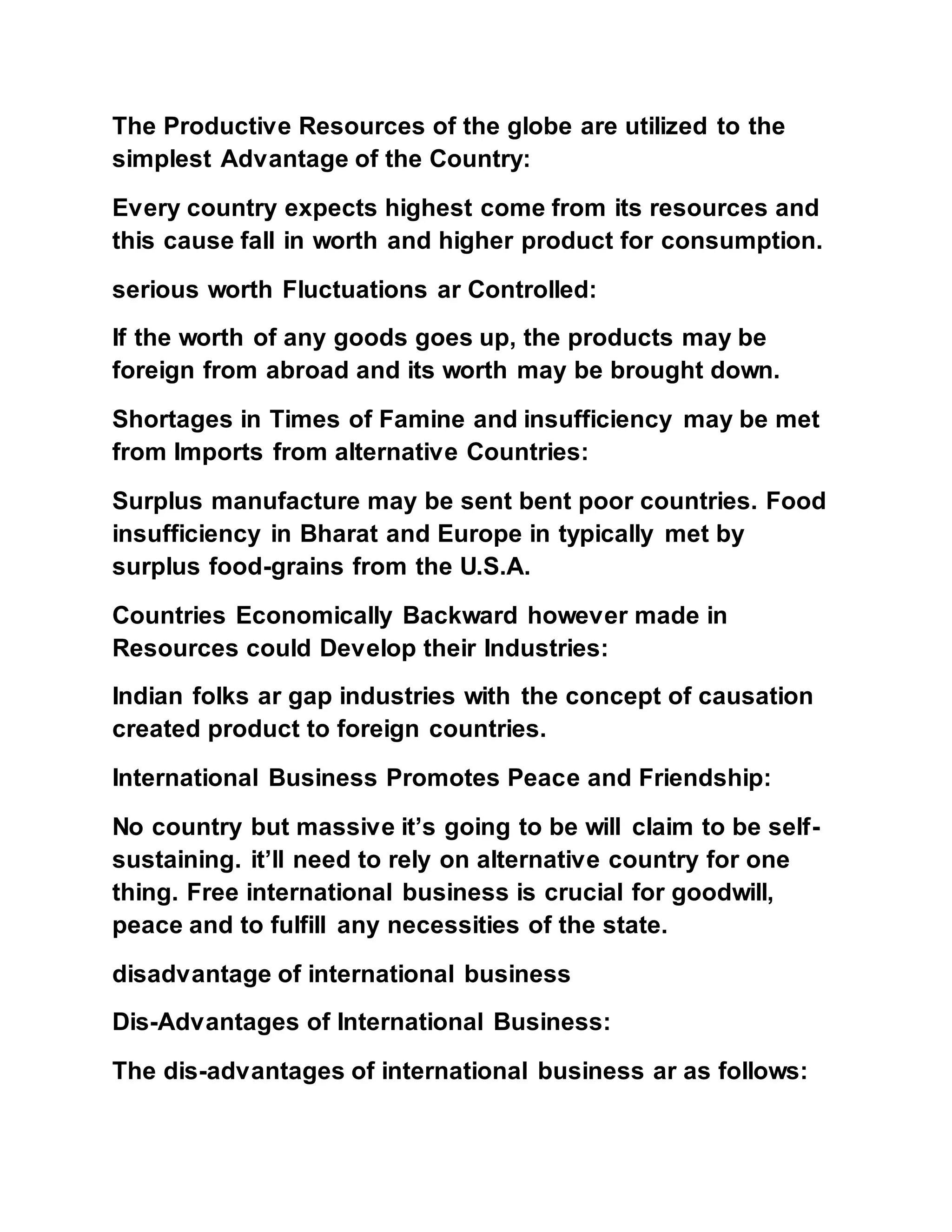 WHAT IS INTERNATIONAL BUSINESS? | DOCX