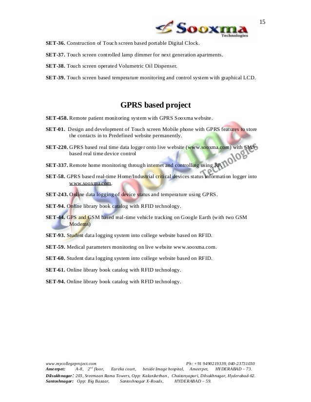 Innovative Ece Final Projects List 2013 Sooxma Innovative Ece Final Projects List 2013 Sooxma