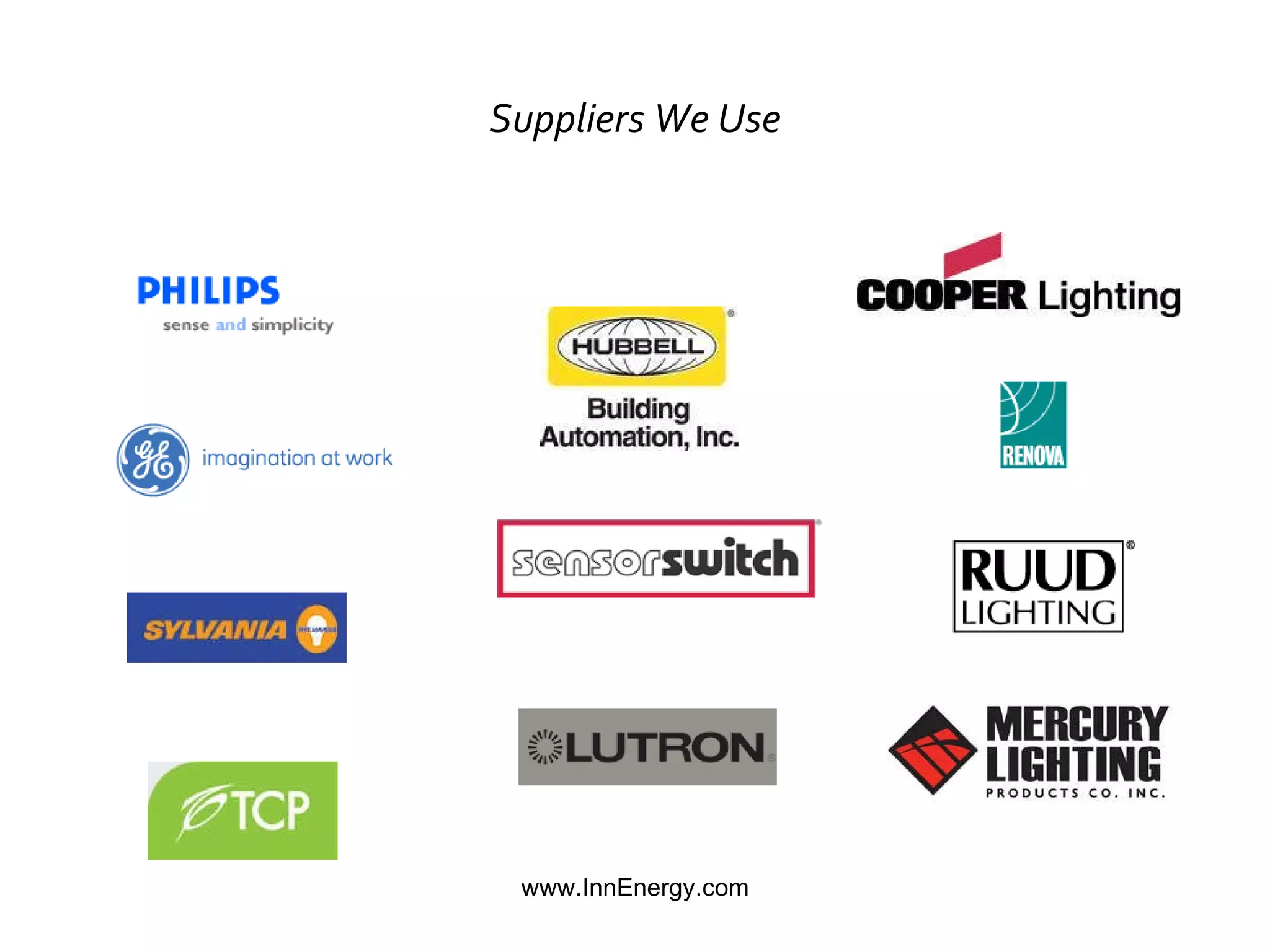 Suppliers We Use 