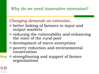 Innovations in agricultural extension: What can Ethiopia learn from global experiences?