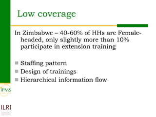 Innovations in agricultural extension: What can Ethiopia learn from global experiences?