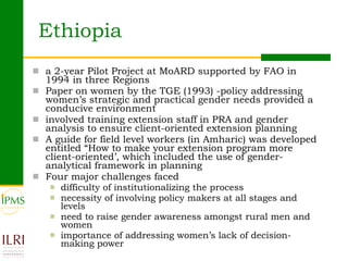 Innovations in agricultural extension: What can Ethiopia learn from global experiences?