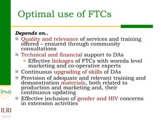 Innovations in agricultural extension: What can Ethiopia learn from global experiences?