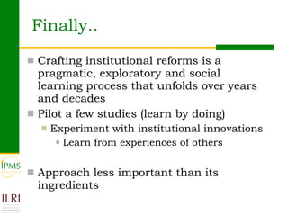 Innovations in agricultural extension: What can Ethiopia learn from global experiences?
