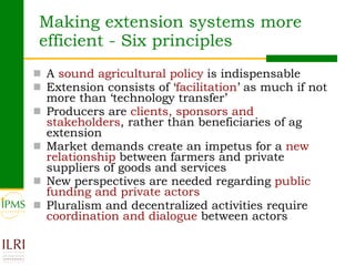 Innovations in agricultural extension: What can Ethiopia learn from global experiences?