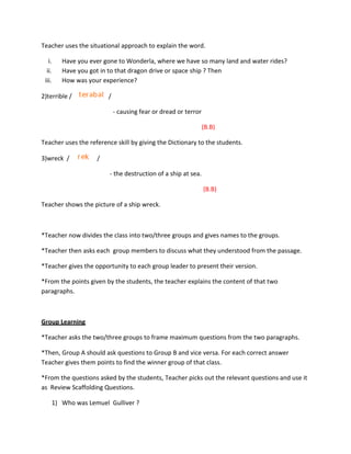 Self Designed Lesson Plan | DOCX