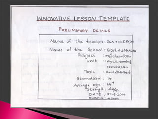 INNOVATIVE LESSON TEMPLATE FOR TEACHING NATURAL SCIENCE | PPT