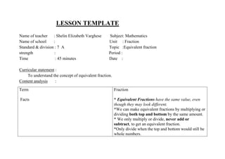 Innovative lesson template 131 | DOCX