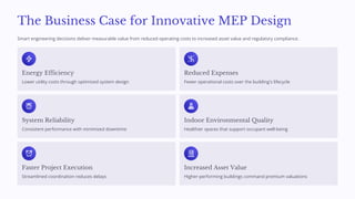 Innovative MEP Design for High-Performance, Sustainable Buildings | PDF