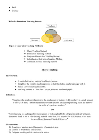 Innovative method of teaching | PDF