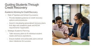 Innovative Options for Credit Recovery with Dr. Timothy Gadson | PDF