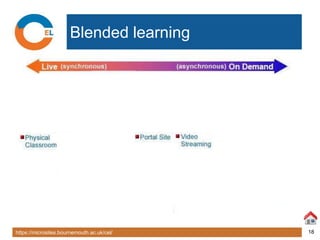 https://microsites.bournemouth.ac.uk/cel/ 18
Blended learning
 