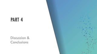 PART 4
Discussion &
Conclusions
 