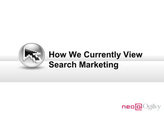 How We Currently View
Search Marketing

 