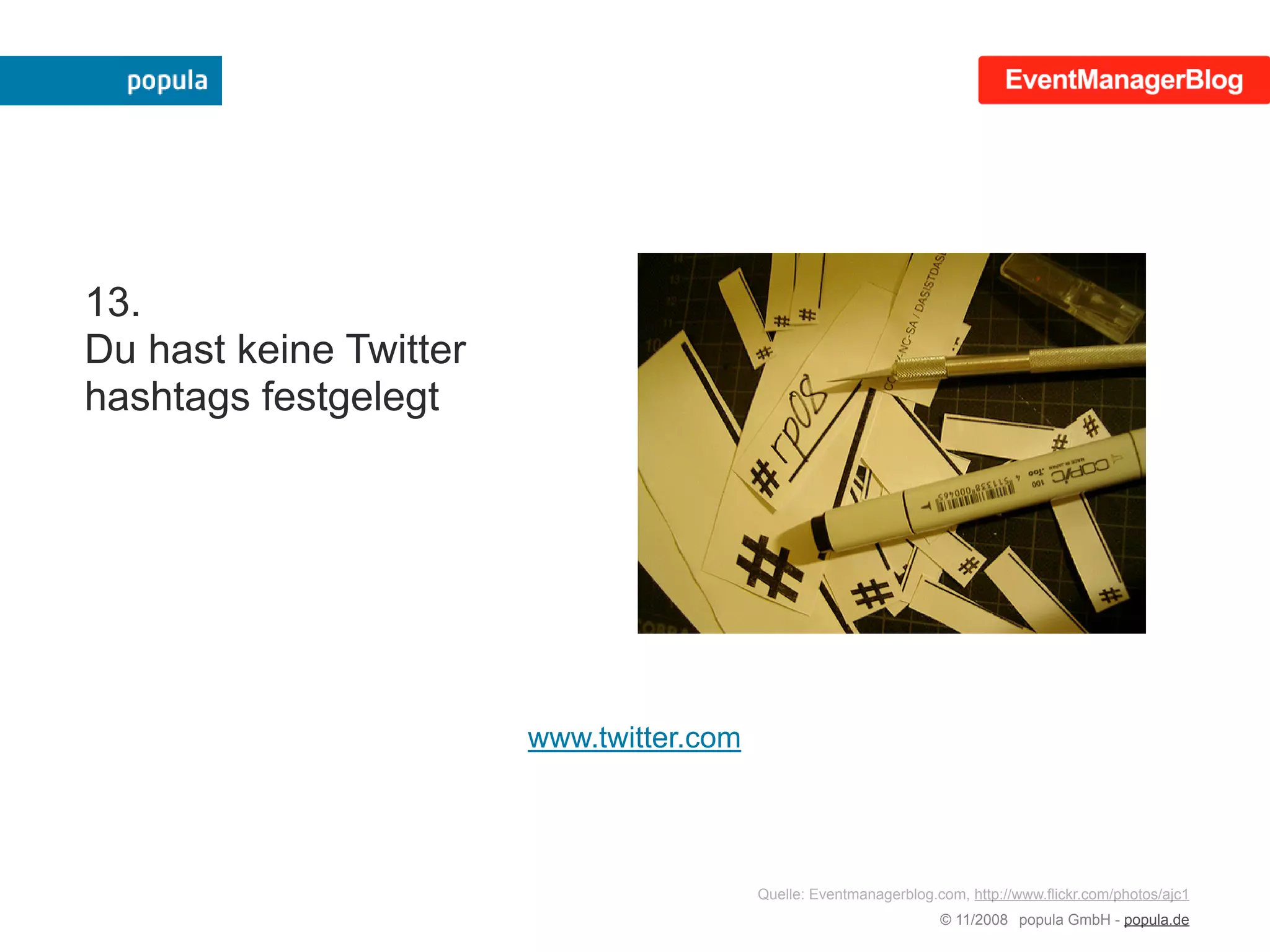 Mehr Erfolg mit der eigenen Veranstaltung!