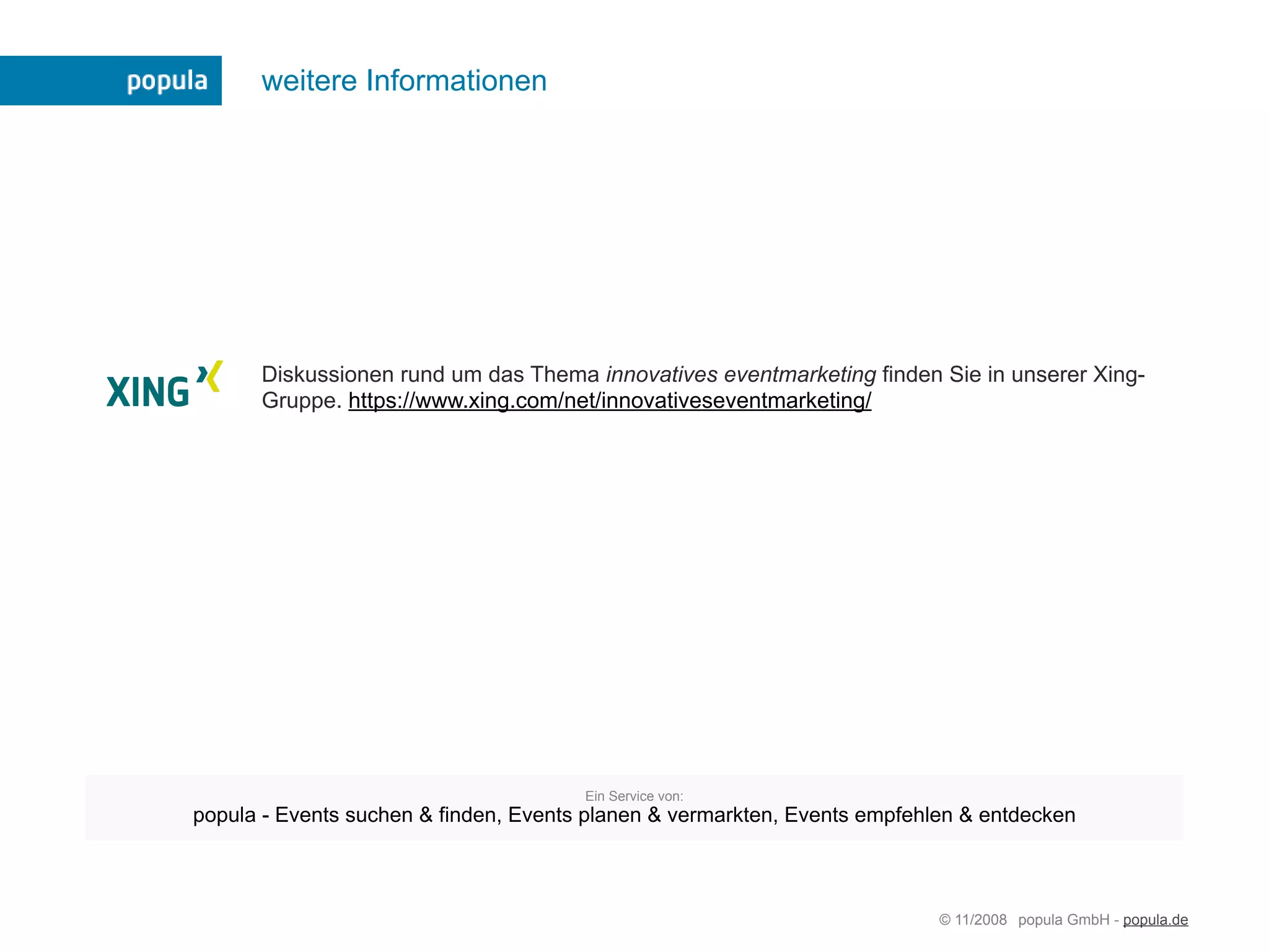 Mehr Erfolg mit der eigenen Veranstaltung!