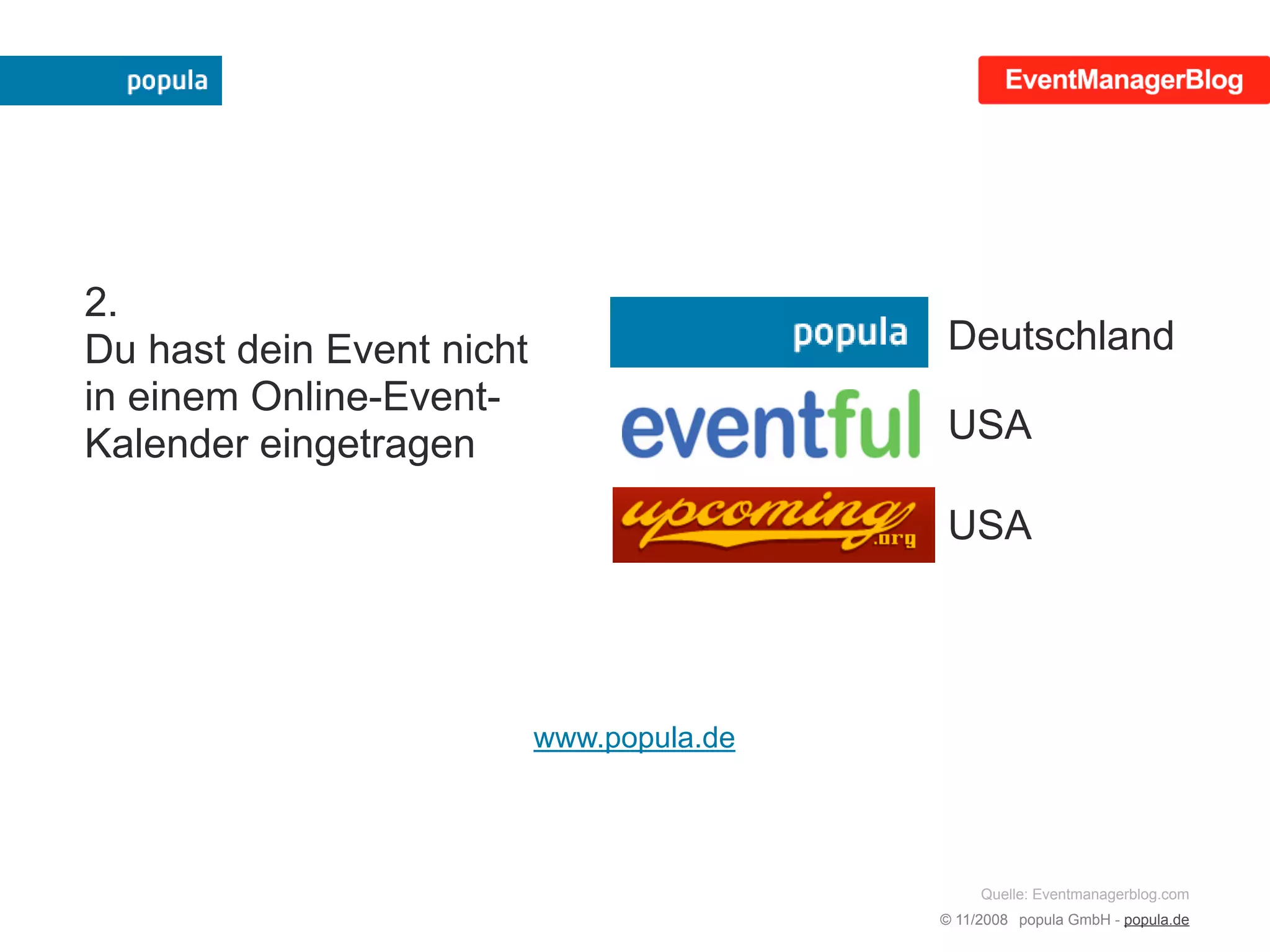 Mehr Erfolg mit der eigenen Veranstaltung!