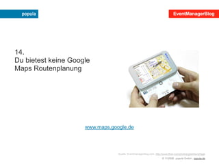 Mehr Erfolg mit der eigenen Veranstaltung!