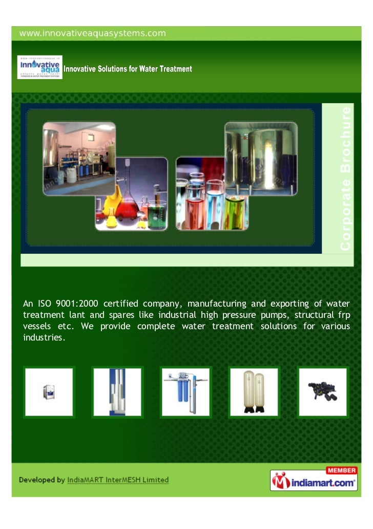 Innovative Aqua Systems Pvt Ltd, Hyderabad, Water Treatment Plant Spares