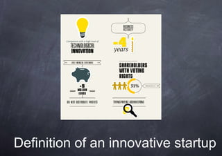Definition of an innovative startup
 