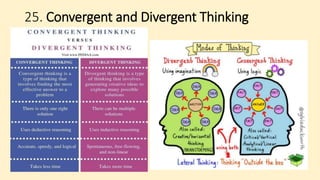 25. Convergent and Divergent Thinking
 