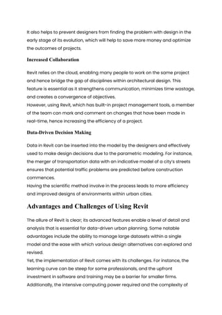 Revit Challenges Innovative Uses of Revit in Urban Planning and Design | PDF