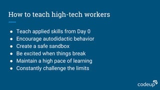 Innovative Ways to Teach High-Tech Skills