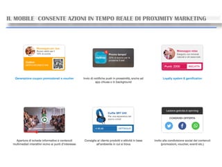 IL MOBILE CONSENTE AZIONI IN TEMPO REALE DI PROXIMITY MARKETING
 