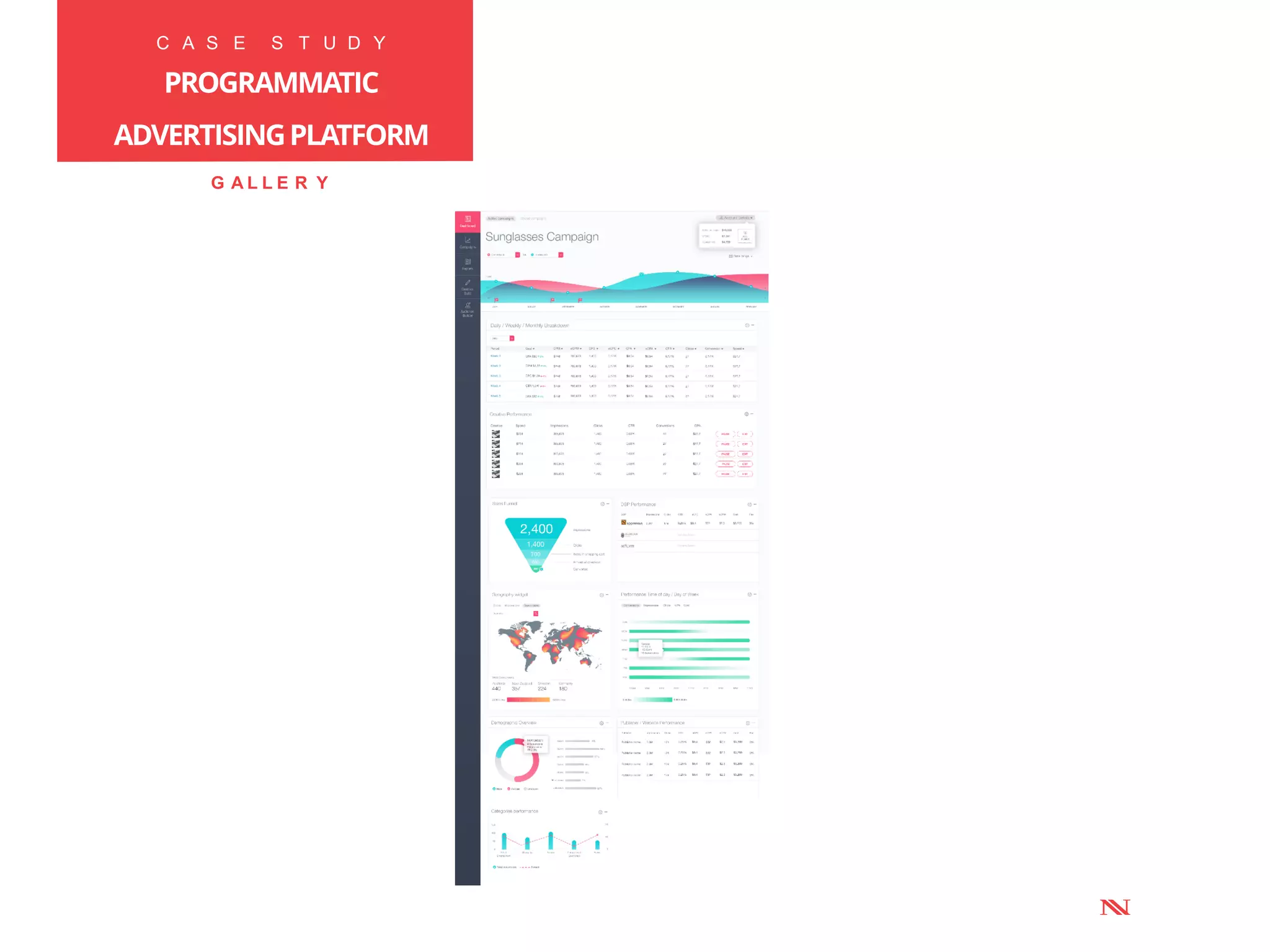 C A S E S T U D Y
ANALYTICSPLATFORM
FOR MARKETING
G A L L E R Y
C A S E S T U D Y
PROGRAMMATIC
ADVERTISINGPLATFORM
 