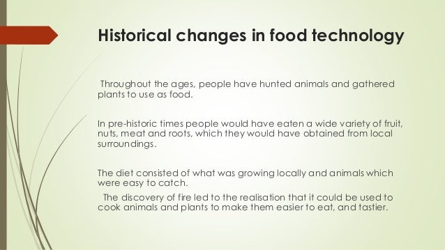 Innovttion in food technology food technology