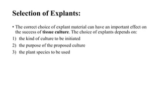 Inoculation of explants | PPTX