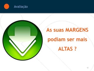 Avaliação




            As suas MARGENS
            podiam ser mais
                ALTAS ?


                          12
 