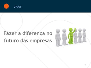 Visão




Fazer a diferença no
futuro das empresas



                       3
 