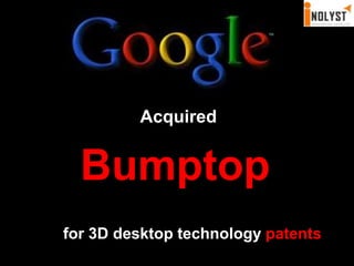 AcquiredBumptopfor 3D desktop technology patents