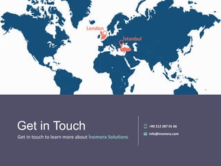 Get in touch to learn more about İnomera Solutions
Get in Touch +90 212 287 01 66
info@inomera.com
İstanbul
London
 