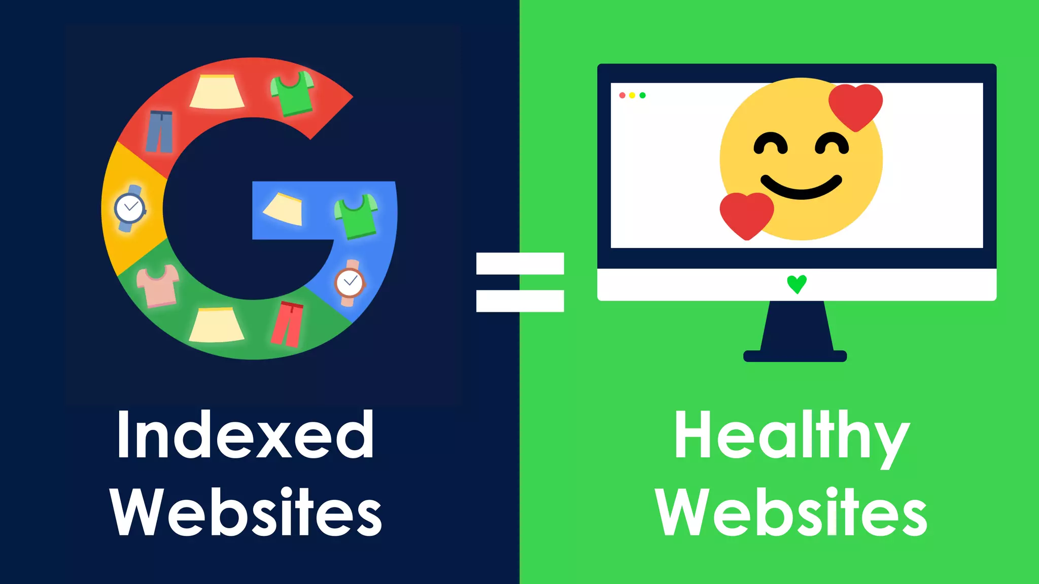 Indexed
Websites
=
Healthy
Websites
 