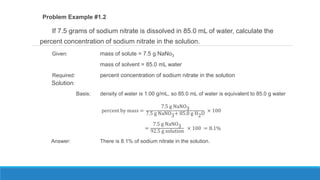 Quantitative Expressions of the Concentration of Solutions | PPTX ...