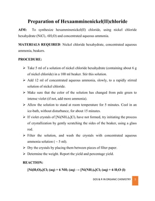 Complex Preparation lab manual | PDF