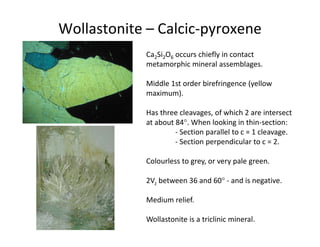 Silicate mineral: Inosilicates (chain silicate) | PDF