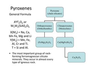 Pyroxene Silicates Silicate mineral: Inosilicates (chain silicate) | PDF