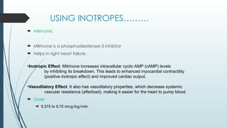 USING INOTROPES AND VASOPRESSORS IN OUR ICU | PPTX