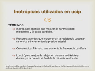 Agentes Inotropicos Inotropicos en pediatria | PPTX