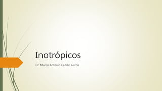 Inotrópicos
Dr. Marco Antonio Cedillo Garcia
 