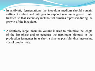 Types of fermentation and Inoculam build up | PPTX
