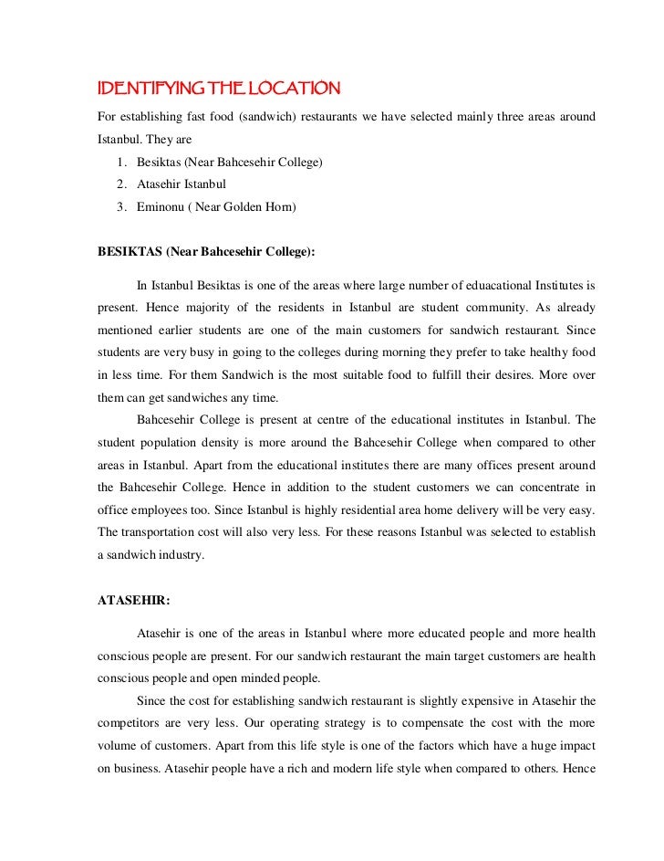 Opensmall sandwich shop business plan free teneric picture