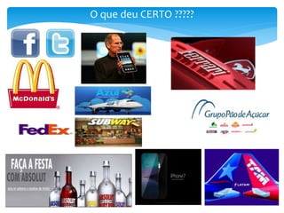 O que deu CERTO ?????
 