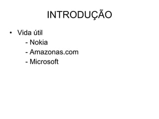 INTRODUÇÃO Vida útil - Nokia - Amazonas.com - Microsoft 